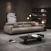 Fournisseur de meubles de bureau de style italien, canapé en cuir, design moderne en bois blanc cassé, style exécutif moderne