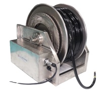 Tambor de cable retráctil de metal químico, manguera de pulverización eléctrica de 12v para industria alimentaria y medicina