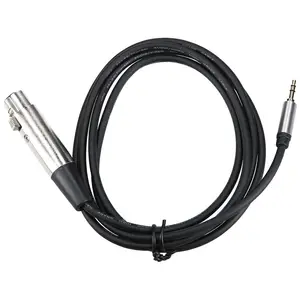 3.5mm to XLR Audio Cable 3.5mm Male to Cannon Female Guitar Phone Sound Card Mixer Connetion Line 1.5m