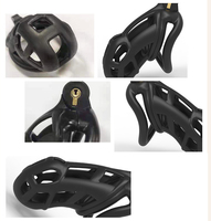 Cage de chasteté masculine en résine, moulée en une seule pièce, faite à la main, design 3D, vente en gros