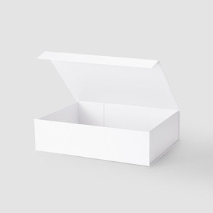 44*32cm <strong>A3</strong> Shallow White Magnetic Closure Garment Gift Retail Packaging <strong>Box</strong> for Dress - Product Image 3