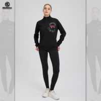 Setelan Jaket dan Celana Pemanasan Cheerleading dengan Logo Cetak Kustom, Tracksuit Sublimasi Penuh untuk Tim
