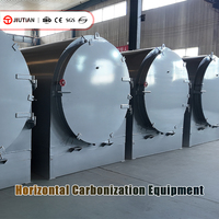 Four de carbonisation horizontal industriel pour la production de biochar à partir de coques de noix de coco, four de carbonisation pour le recyclage des déchets biomasse