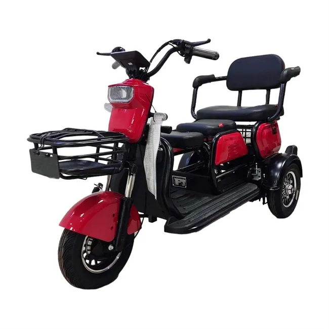 Hot Selling Passenger Adult Three Wheel E Bike Disabled 2 Seater Electric Car 3 Person Ebike Motorized Tricycle