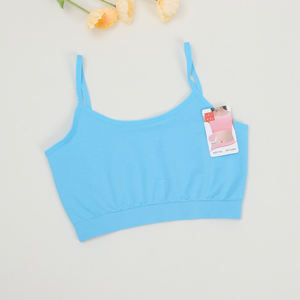프리 사이즈 소녀 스포츠 브라 UOKIN 공장 판매 작은 어린이 폴리 에스테르 탱크 탑 믹스 색상 도매 팩 12 개 속옷 탑 - Product Image 4