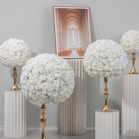 EG-FB-WH16 Witte Kunstbloemenbol Decoratieve Bloembol voor Kerkbruiloft Ornament Fotografische Achtergrond Feest Evenement