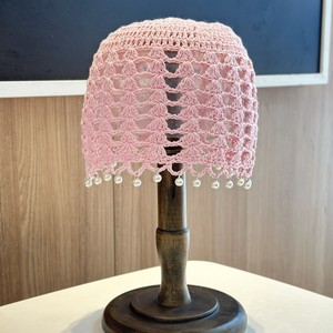 Gorro de Ganchillo Hecho a Mano con Perlas de Estilo Étnico PARTYMENT 2026 para Mujer, Gorro de Punto Calado a la Moda para Primavera y Otoño - Product Image 3
