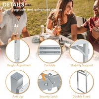 Ensemble de table de camping pliable portable en aluminium léger pour l'extérieur avec quatre chaises – Vente en gros usine