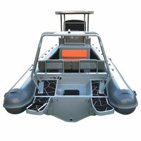 Vente directe d'usine, bateaux pneumatiques RIB de haute qualité, 25 pieds, RIB 760 Orca Hypalon, coque en aluminium en V profond, pour le plaisir
