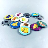 Ouvre-bouteille avec logo personnalisé, logo personnalisé, sublimation, métallique blanc, 58mm, badge de bouton avec aimant, expédition gratuite