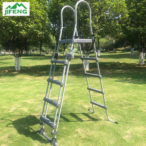 Pool Ladder 5 Treads 30 In Height Above Ground Pool Exit With Handrail Corrosion Resistant 304 Stainless Steel - Product Image 3