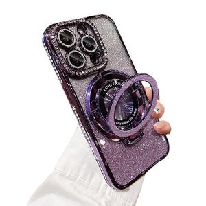 Funda <span class=keywords><strong>de</strong></span> TPU para <span class=keywords><strong>iPhone</strong></span> 17 Pro Max con Agarre para Teléfono, Borde Electrochapado, Degradado Brillante, Magnética, Antigolpes, Diseño <span class=keywords><strong>de</strong></span> Lujo - Product Image 4