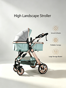 Poussette Bébé 2-en-1 EN1888 Haut de Gamme Pliable en Alliage avec Siège Réversible pour Enfants de 0 à 3 Ans Kinderwagen - Product Image 6