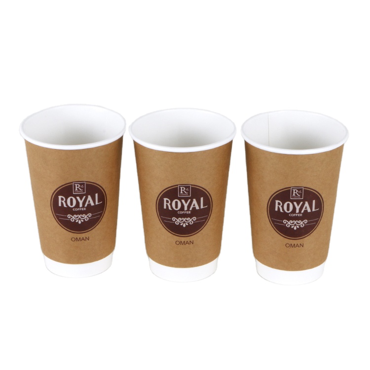 Disposable Eco Friendly bio-degradable Double Wall Paper Cup Coffee Cup For Coffee