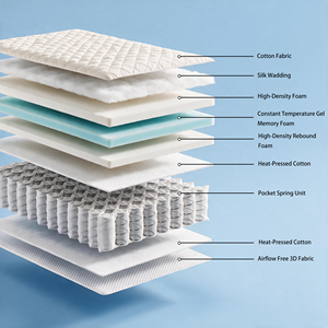 Modern Support Pocket Spring Mattress High Density Foam Hybrid Mattress Roll Up <b>Bed</b> in Box King <b>Size</b> Home - Product Image 5