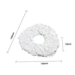 Chiffon de nettoyage en microfibre blanc, Compatible avec Narwal J5 J5X J3 J4 J4 Lite Xiaoyao 001 001Max, diamètre 140mm - Product Image 1