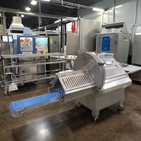 Machine de traitement de la viande commerciale Trancheuse de poitrine de poulet horizontale automatique Trancheuse de jambon de viande fumée