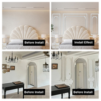 Líneas de decoración de PVC de estilo europeo, autoadhesivo, fácil de instalar, Marcos PS, líneas de carcasa de puerta, marco de fotos de PVC tallado en 3D