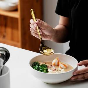 مغرفة بيع من المصنع ، ملاعق مغرفة ذهبية من الفولاذ المقاوم للصدأ ، 2 أونصة. مغرفة مطبخ بصلصة المرق لتقديم الطعام - Product Image 3