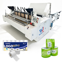 Machine automatique de fabrication de rouleaux de papier toilette, machine à papier absorbant, machine de découpe et d'emballage de papier toilette à vendre