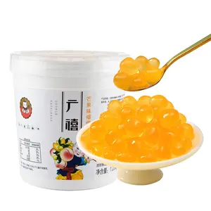 चीन निर्माता गर्म बिक्री 1.25kg आम Popping Boba बुलबुला चाय के लिए