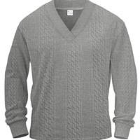 Pull décontracté en jacquard tricoté uni à col en V pour homme, coupe ample, manches longues, style automne, tendance Ins