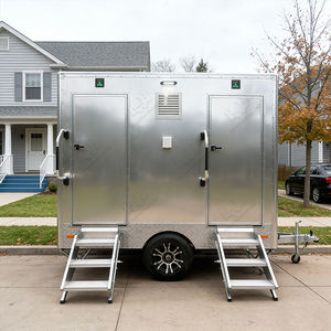 <b>Portable</b> Bathroom Trailer Complete Mobile Washroom with <b>Shower</b> Toilet Sink Durable & Eco-Friendly for Outdoor Rental Event Use - Product Image 6