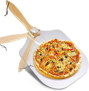 <span class=keywords><strong>Pala</strong></span> de <span class=keywords><strong>pizza</strong></span> de aluminio resistente a altas temperaturas con mango de madera plegable giratorio desmontable <span class=keywords><strong>para</strong></span> hornear <span class=keywords><strong>pizza</strong></span> y pan caseros - Product Image 5