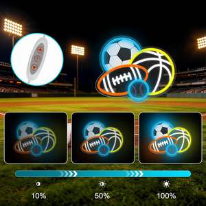 Enseigne néon sportive, néon de football, baseball, basketball, soccer pour décoration murale, enseigne lumineuse sur le thème du sport pour salon - Product Image 3