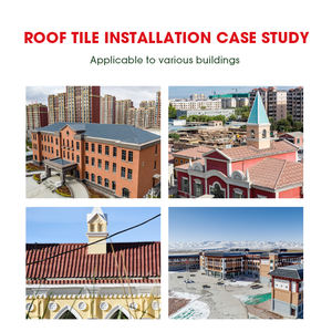 Azulejos esmaltados impermeables y resistentes al desgaste cuadrados de cerámica modernos personalizados para techos de villas, fábrica al por mayor - Product Image 4