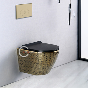 Inodoro suspendido sin borde de cerámica, estilo inodoro de pared, sanitario de cerámica para montaje en pared - Product Image 2