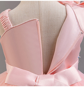 Robe de bal longue en mousseline de soie sans dos avec ceinture à nœud, collection été 2026, haute qualité, pour filles et enfants de petite et moyenne taille, vente en gros - Product Image 6