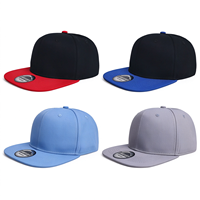 Casquette Snapback Tendance Personnalisée Brodé à Visière Plate avec Cordon, 6 Panneaux en Toile, Couleurs d'Équipe, Taille Unique Ajustable, Vente en Gros