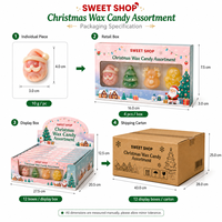 Bonbons en bouteille de cire à thème festif 40g, en vrac, pour fêtes de Noël, friandises gélifiées douces de qualité alimentaire, thème pays des merveilles hivernal