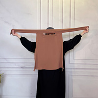 Voile de prière musulman en gros pour femmes, masque à sangle Nida, vêtements islamiques modestes, hijab, khimar