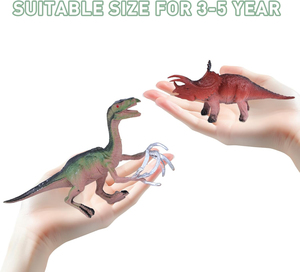 Giocattoli di Dinosauri 45 Pezzi, Set Educativo con Figure Realistiche di Dinosauri e Scatola Portaoggetti <span class=keywords><strong>a</strong></span> Forma di Testa di T-Rex, Set di Dinosauri in Plastica Sicura per Bambini - Product Image 6