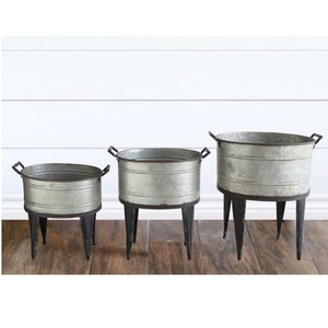 Luxe Tailles Personnalisées Jardin Décoratif Galvanisé Jardinières Baignoire Vente Chaude Usine Jardinières et Plantes Bacs - Product Image 4