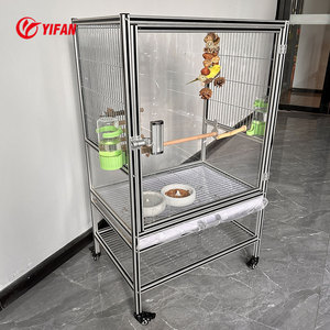 Gabbie per l'allevamento di pappagalli grandi in filo metallico di ferro, pieghevoli, per pappagalli bianchi turchi, all'ingrosso dalla fabbrica, economiche - Product Image 1