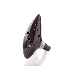 Ocarina 12 agujeros Alto C <span class=keywords><strong>Flauta</strong></span> de cerámica Instrumento musical <span class=keywords><strong>para</strong></span> principiantes con soporte de exhibición de bolsa de <span class=keywords><strong>cancionero</strong></span> - Product Image 3