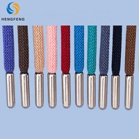 Custom Polyester Katoen Sluiting Krimpen Legering Metalen Tip Jas Trekkoord Trekkoord Koord Voor Broek Joggingbroek