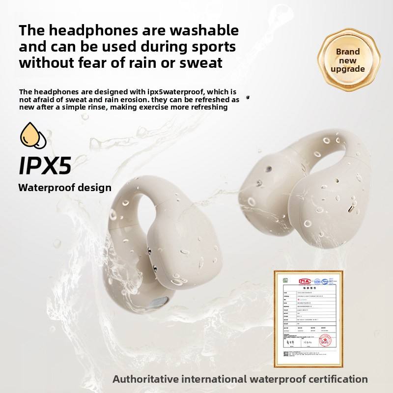 ORANGLES Langsdom TS03 Pro Max Open-Ear Wireless Earbuds | Bluetooth 5.4, ENC Noise Reduction, 60H Playtime, IPX5 Sports - full product showcase - displaying specifications - Image 5 of 6 | adapts to any space | Langsdom TS03 Pro Max Open-Ear Wireless Earbuds | Bluetooth 5.4, ENC Noise Reduction, 60H Playtime, IPX5 Sports deal New Jersey | Free Shipping ORANGLES