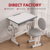 Ensemble table et chaise d'étude réglables pour enfants S70-DLHN, mobilier scolaire pour salle de classe