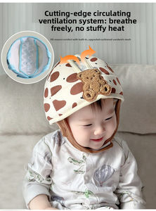 Casco de Seguridad Anticaídas para Bebés que Aprenden a Caminar, Gorro Protector de Cabeza Ajustable y Transpirable para Bebés, Gorro de Algodón Suave Lavable para Niños Pequeños - Product Image 5