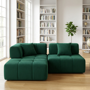Sofá Seccional Modular Reclinable de Tres Plazas en Corduroy Rosa Polvoriento, Sofá en Forma de L <span class=keywords><strong>para</strong></span> <span class=keywords><strong>Sala</strong></span> de Estar, Centro Comercial u Hotel - Product Image 4