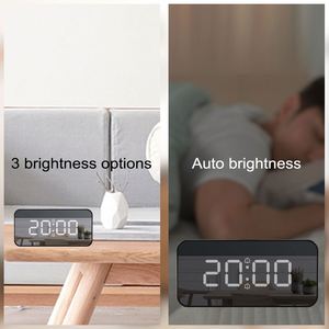 Digital Alarm <b>Clock</b> LED Mirror Thermometer Automatic Backlight Large Snooze Table <b>Clock</b> Electronic Desktop Alarm <b>Clocks</b> - Product Image 3