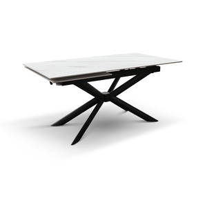 Priscilla Extendable Ceramic <b>Table</b> Statuary <b>White</b> Metal Base Internal Use - Product Image 3