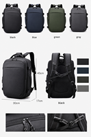 Tas Ransel Oxford Hitam Fashion Unisex Anti Maling Kapasitas Besar Ringan Kompartemen Laptop Pegangan Lembut-Tahan Air