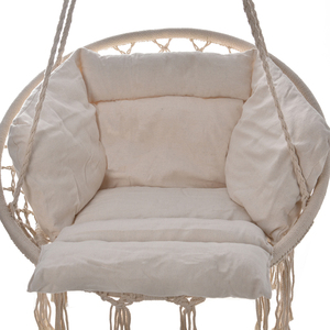 Nouvelle chaise suspendue XL moderne avec coussin de soutien complet et structure en fer pour l'extérieur et le salon - Product Image 4