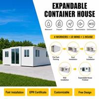 Conteneur extensible de 20 pieds pour usine, maison à double ailes, facile à assembler, panneau sandwich, isolé thermiquement, étanche
