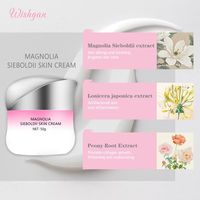 Crème éclaircissante pour la peau Wishgan Magnolia Sieboldii, crème hydratante naturelle pour une hydratation intense et la réparation de la barrière cutanée, 50g
